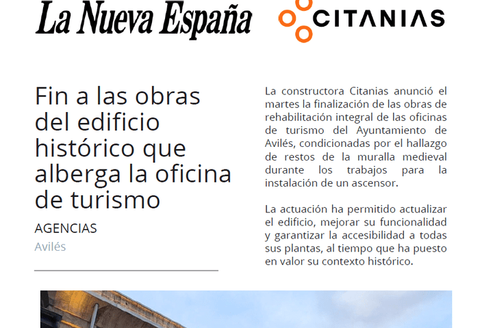 Fin a las obras del edificio histórico que alberga la oficina de turismo