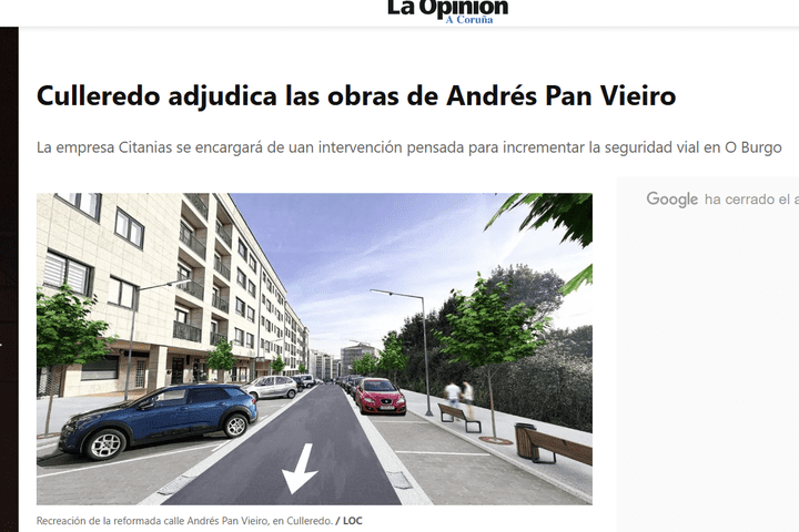 Citanias se encargará de una intervención pensada para incrementar la seguridad vial en O Burgo