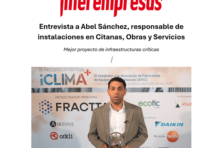 Entrevista a Abel Sánchez, responsable de instalaciones en Citanas, Obras y Servicios