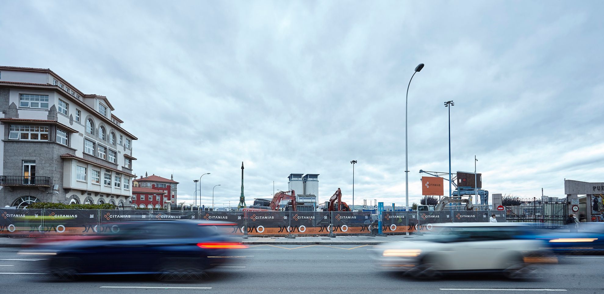 Panorámica puerto A Coruña y sus trabajos de reforma por parte de Citanias